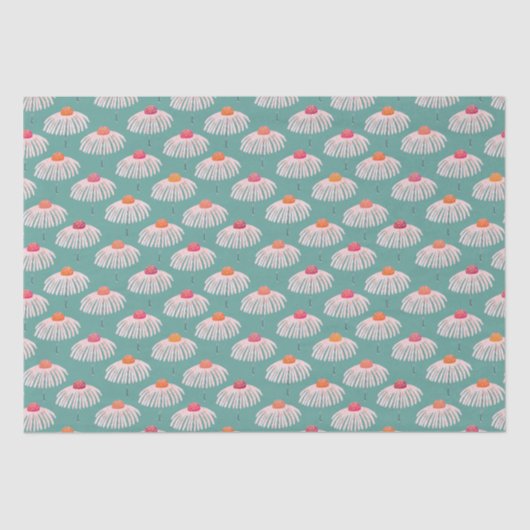 Papier Mousseline Gerbera Daisy motif floral (Recto)