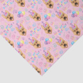 Papier Mousseline German Shepherd Tissue Paper in Pink (Détail)