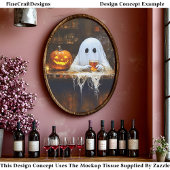 Papier Mousseline Ghost at Haunted Halloween Bar EA2L Decoupage