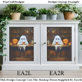 Papier Mousseline Ghost at Haunted Halloween Bar EA2L Decoupage