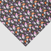 Papier Mousseline Ghosts d'Halloween mignon avec Champignons Découpa (Détail)