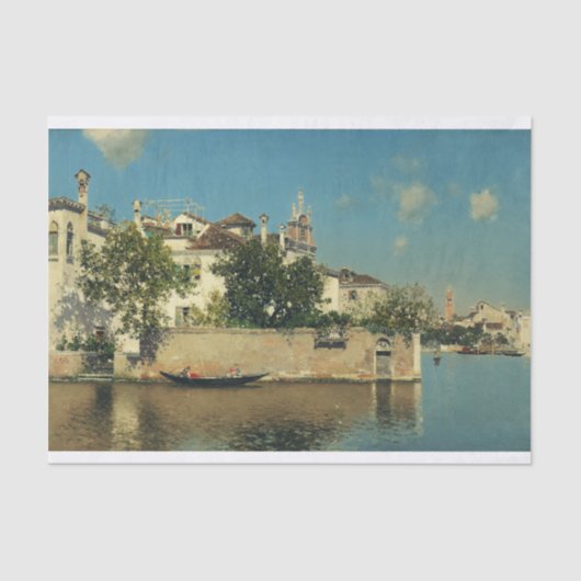 Papier Mousseline Giardino del Palazzo Vendramin à Venise (Recto)
