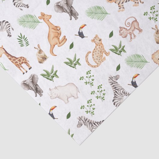 Papier Mousseline gibier Animal With Jungle Tree (Détail)