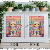 Papier Mousseline Ginger Kitten & Party Streamers ED4R Decoupage