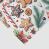 Papier Mousseline Gingerbread Cookie Candy Cane & Pine  (Détail)
