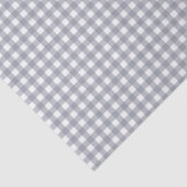 Papier Mousseline Gingham Blanc Gris (Détail)