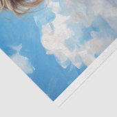 Papier Mousseline Gingham Bleu de Maternité | Découpage de Campagne (Détail)