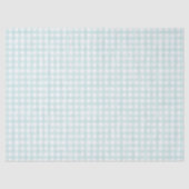 Papier Mousseline Gingham Classique Aqua (Recto)
