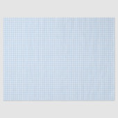 Papier Mousseline Gingham Classique Bleu Bébé (Recto)