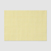 Papier Mousseline Gingham Classique Jaune Doré (Recto)