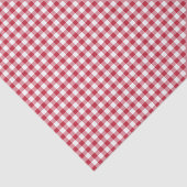 Papier Mousseline Gingham Classique Rouge Cerise (Détail)
