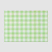 Papier Mousseline Gingham Classique Vert de Printemps (Recto)