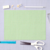 Papier Mousseline Gingham Classique Vert de Printemps (Artisanat)