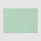 Papier Mousseline Gingham Classique Vert Été (Recto)