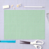 Papier Mousseline Gingham Classique Vert Été (Artisanat)