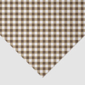 Papier Mousseline Gingham marron bois (Détail)