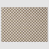 Papier Mousseline Gingham marron bois (Recto)