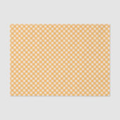 Papier Mousseline Gingham orange et blanc (Recto)