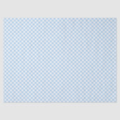 Papier Mousseline Gingham Rétro Bleu Bébé (Recto)