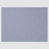 Papier Mousseline Gingham Rétro Bleu Marine (Recto)