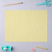 Papier Mousseline Gingham Rétro Jaune Doré (Artisanat)