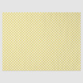 Papier Mousseline Gingham Rétro Jaune Doré (Recto)