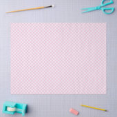 Papier Mousseline Gingham Rétro Rose Clair (Artisanat)