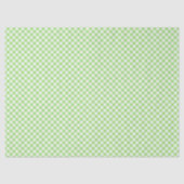 Papier Mousseline Gingham Rétro Vert Printemps (Recto)