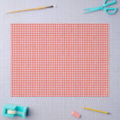 Papier Mousseline Gingham Rouge Blanc (Artisanat)