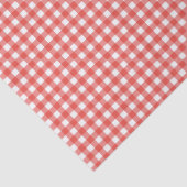 Papier Mousseline Gingham Rouge Blanc (Détail)