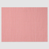 Papier Mousseline Gingham Rouge Blanc (Recto)