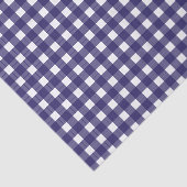Papier Mousseline Gingham Rustique Bleu Nuit Blanc Noël (Détail)