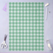 Papier Mousseline Gingham vert menthe (Artisanat)
