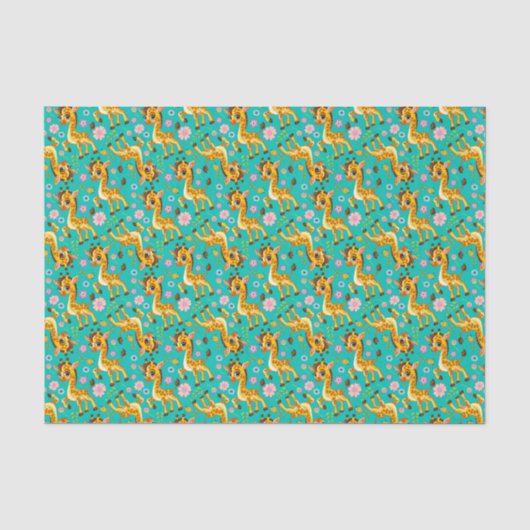 Papier Mousseline Girafe bébé (Recto)