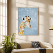 Papier Mousseline Girafe contre une découpage du ciel bleu