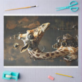 Papier Mousseline girafe futuriste Steampunk découpage (Artisanat)