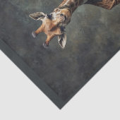 Papier Mousseline Girafe habillée victorienne avec cravate arc (Détail)