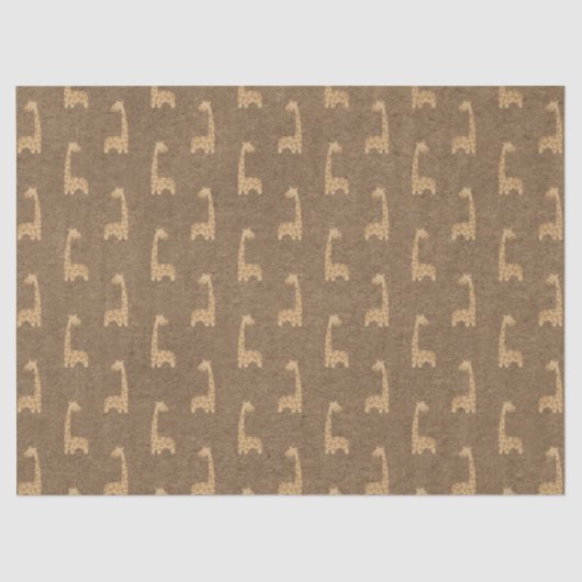 Papier Mousseline Girafe sur la page de découpage Brown (Recto)