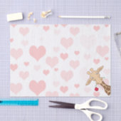 Papier Mousseline Girafe tenant un rose (Artisanat)