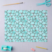 Papier Mousseline Girafe Turquoise et Grey Imprimer Découpage (Artisanat)
