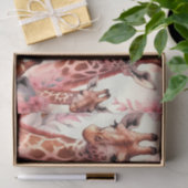 Papier Mousseline Giraffe à l'aquarelle (Cadeau)