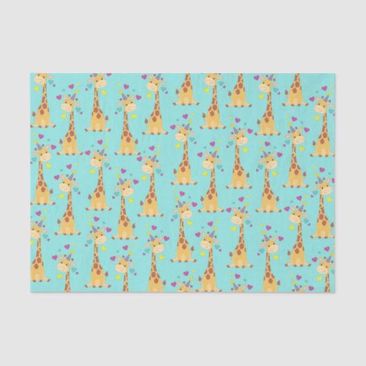 Papier Mousseline Giraffe Anniversaire de enfant Party Cute (Recto)
