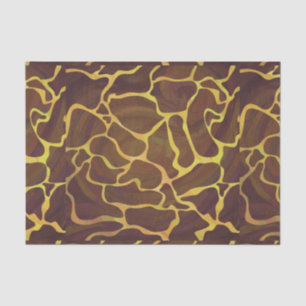 Papier Mousseline Giraffe Brown et jaune