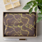 Papier Mousseline Giraffe Brown et jaune (Cadeau)