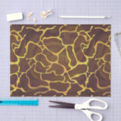 Papier Mousseline Giraffe Brown et jaune (Artisanat)