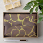 Papier Mousseline Giraffe Brown et jaune (Cadeau)