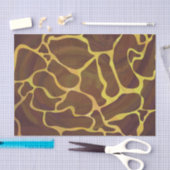 Papier Mousseline Giraffe Brown et jaune (Artisanat)