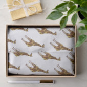 Papier Mousseline Giraffe Brown et jaune Silhouette (Cadeau)