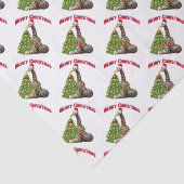 Papier Mousseline Giraffe de Noël à Santa Hat (Détail)