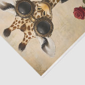 Papier Mousseline Giraffe romantique cool + Rose rouge AH2 Découpage (Détail)